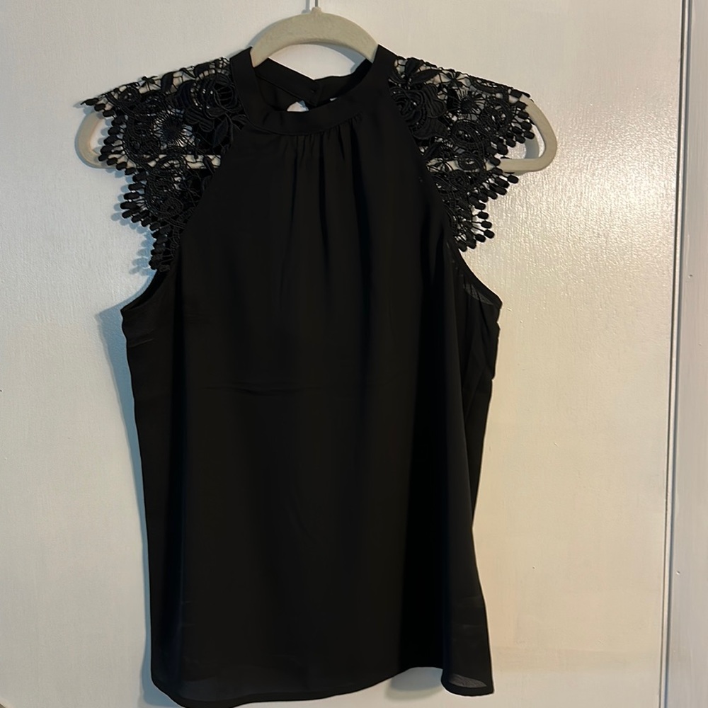 Express Black XS Tank with Lace